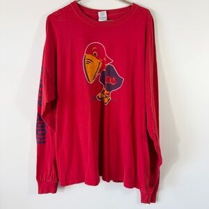 KU Jayhawks University of Kansas Rock Chalk Red Long Sleeve T Shirt XXL